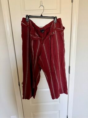 Sanctuary Red Striped Cropped Pants